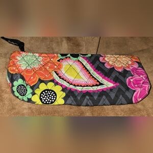 Vera Bradley Pink and Orange Floral Quilted Clutch